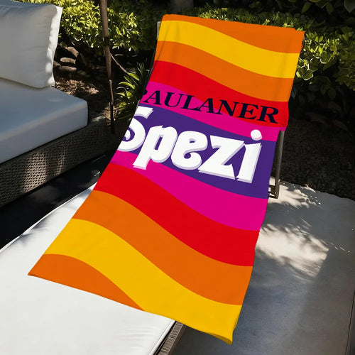 Paulaner Spezi Handtuch 80 × 160 cm – Kultiger Style für Strand, Pool & Freizeit