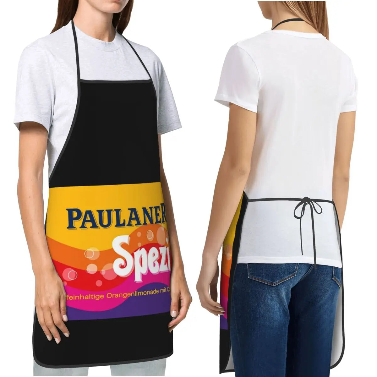 Paulaner Spezi Munich Aprons Chef Cooking Baking Tablier Sleeveless Bib Kitchen Cleaning Pinafore for Women Men Painting