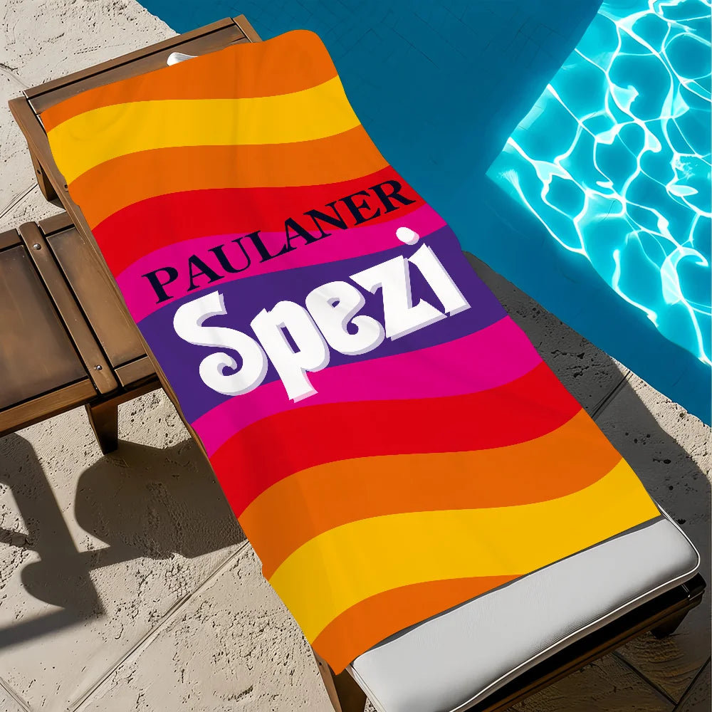 Paulaner Spezi Handtuch 80 × 160 cm – Kultiger Style für Strand, Pool & Freizeit
