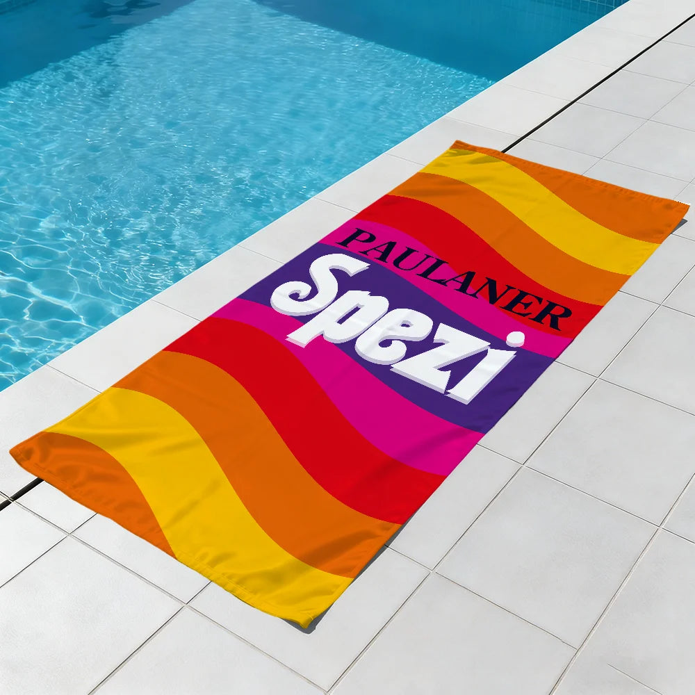 Paulaner Spezi Handtuch 80 × 160 cm – Kultiger Style für Strand, Pool & Freizeit
