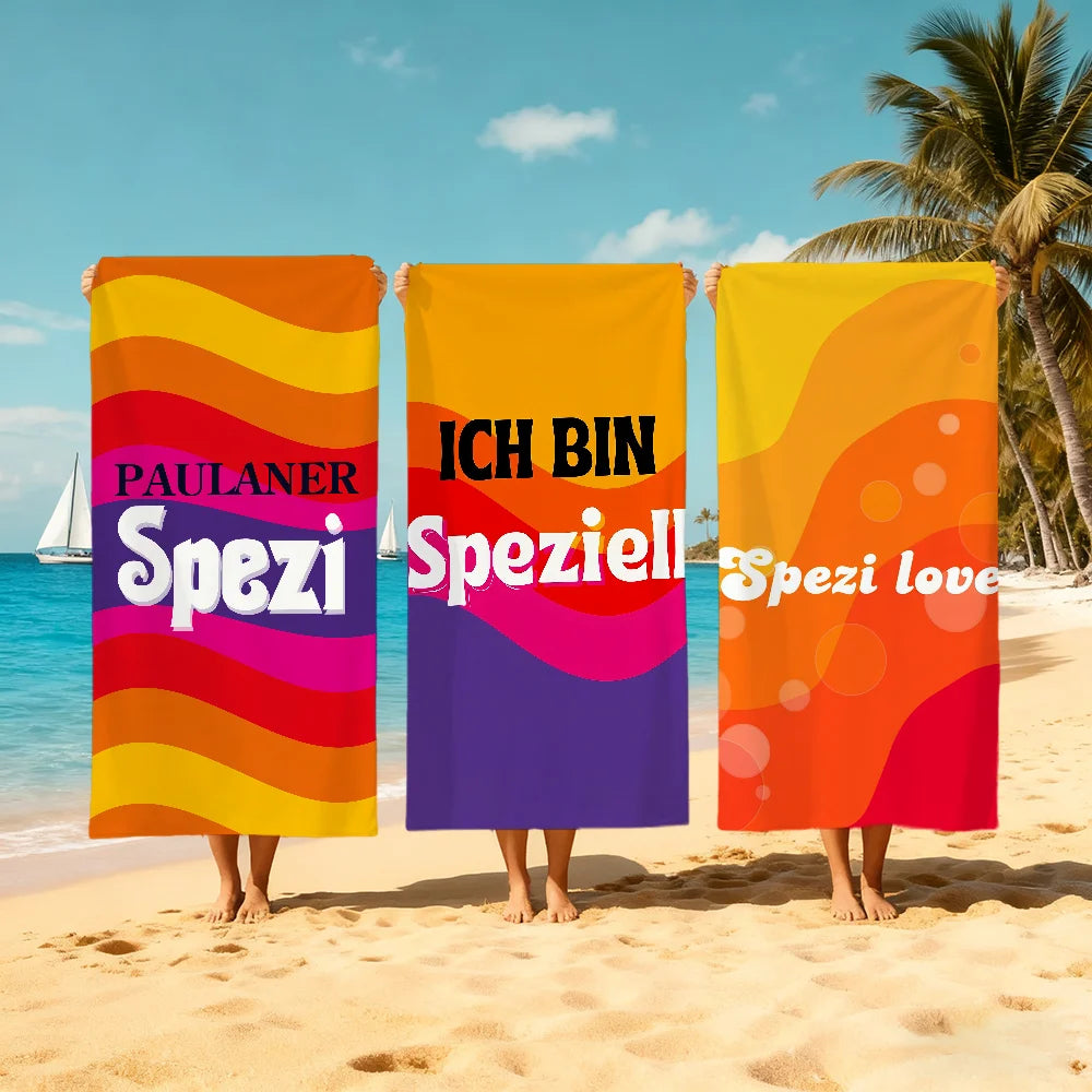 Paulaner Spezi Handtuch 80 × 160 cm – Kultiger Style für Strand, Pool & Freizeit