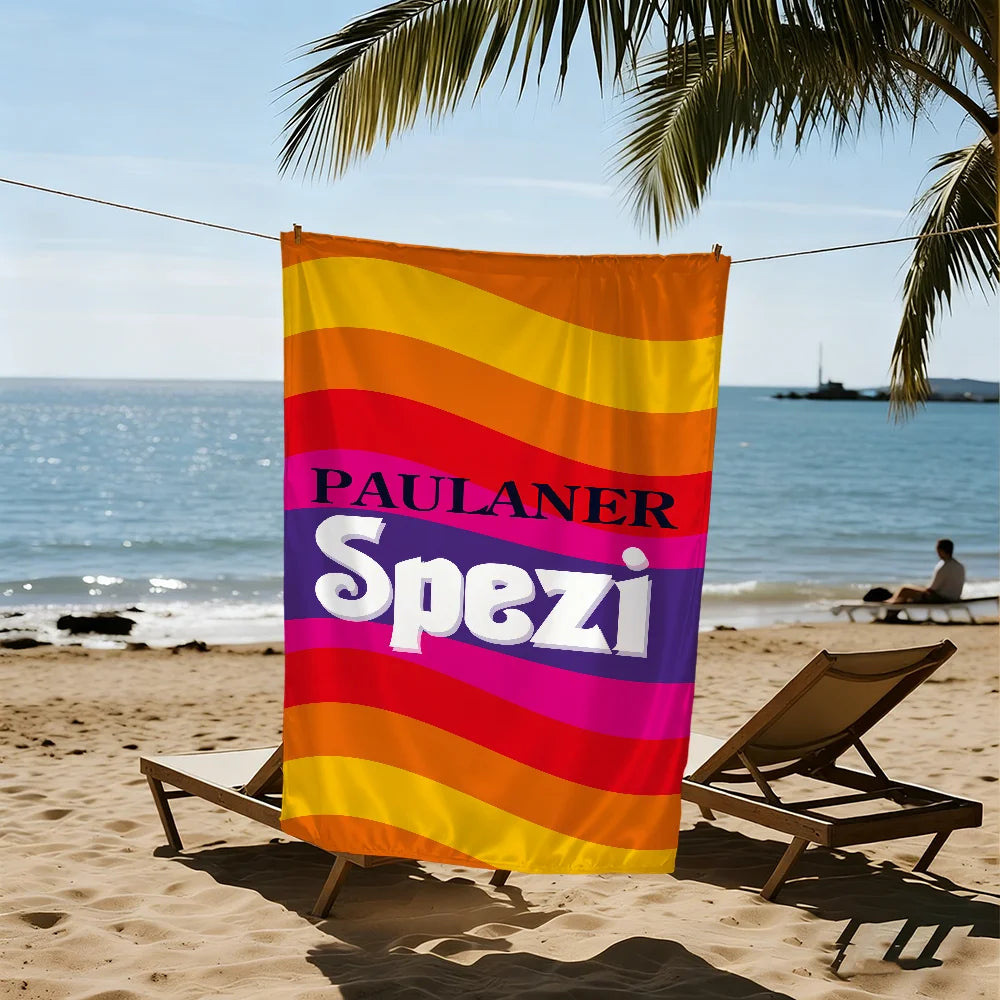 Paulaner Spezi Handtuch 80 × 160 cm – Kultiger Style für Strand, Pool & Freizeit